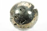 Polished Pyrite Sphere - Peru #228370-2